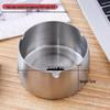 Round Stainless Steel Ashtray - Drop-Proof, Creative Minimalist Design for Home & Hospitality Use