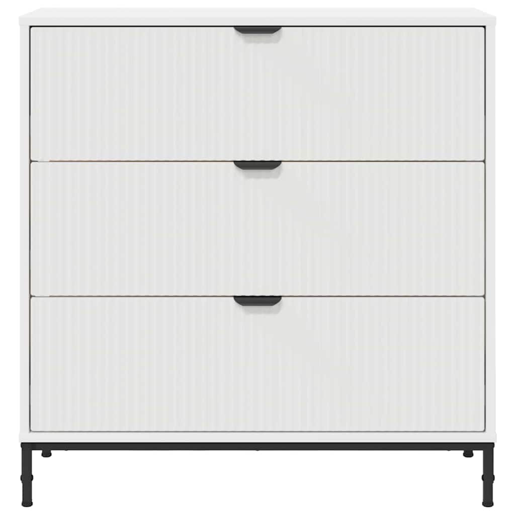 Sideboard White 79.5 X 33 X 82 Cm Engineered Wood