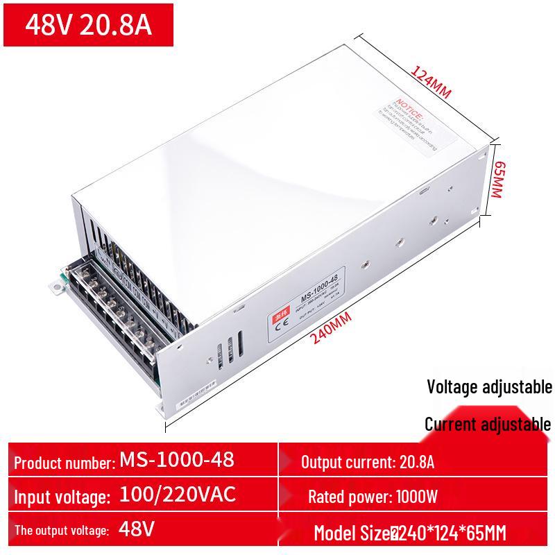 MS Series 1000W Switched-Mode Power Supply, AC 220V To DC 5V/12V/24V/36V/48V Module