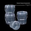 10L Transparent Plastic Storage Pail with Handle and Lid