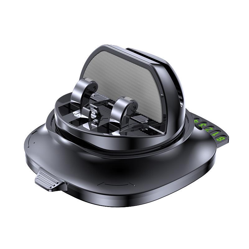 Car Phone Holder & Temporary Parking Number Plate - Rotatable, Non-Slip, Multi-Functional Console Mount