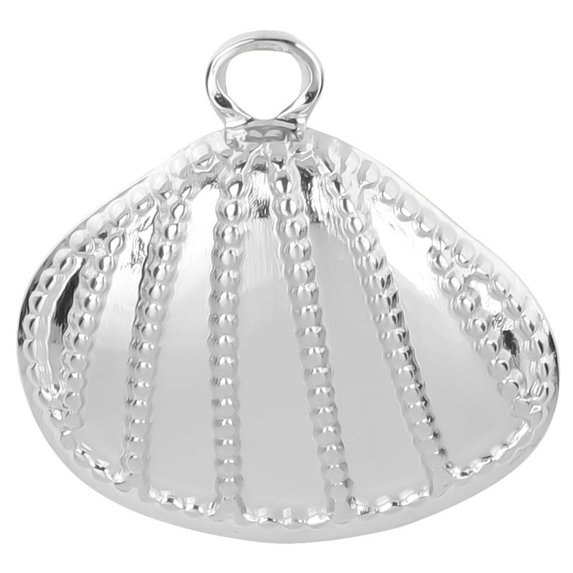 6pcs No Fade Sea Wave Shell Marine Organism Stainless Steel Charms For Jewelry Making Supplies DIY Women Men Pendant Waterproof