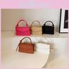 Trendy Black White Brown Khaki Pink Pu Small Square Handbag For Everyday Use