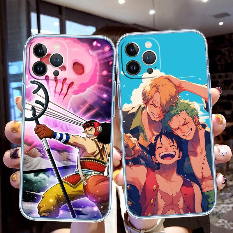 One Piece Art Transparent Phone Case for Motorola Moto G40 G04 G05 One Ace Action  Fusion + Plus Hyper Macro Vision Zoom
