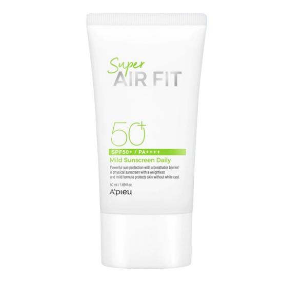 A’PIEU Super Air Fit Mild Sunscreen Daily SPF50+ PA++++ Lightweight Everyday Sun Cream 50ml
