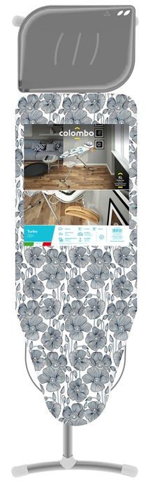 Table À Repasser - COLOMBO - A142LB1W - 120x44cm - Poids Léger 8kg - Facile À Transporter