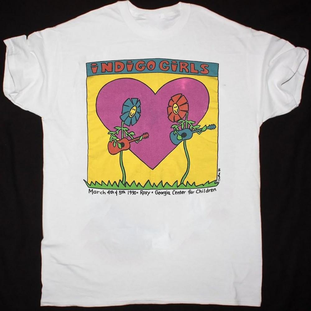 Indigo Girls 1990 Tour TShirt 90s White Short Sleeve Tee Unisex Unisex T-Shirt S
