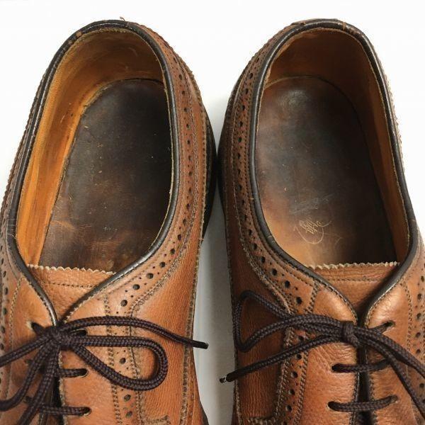 Vyrobeno 1968? FLORSHEIM Kenmoor Boty Long Wingtip Velikost 10.5C (27.027.5cm) Imperial Vintage Pánské(POUŽITÝ)