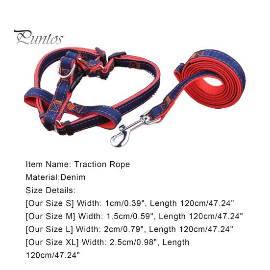 Dog Leash Home Pet Puppy Adjustable Traction Chest Strap Rope Harness Belt Walking Hand