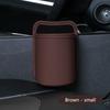 SEAMETAL Car Door Storage Box PU Leather Auto Seat Back Hanging Cup Holder Trash Can Multi-function Car Storage Pocket Organizer