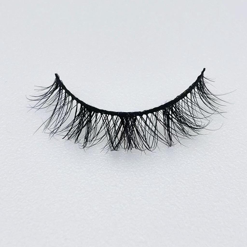 New Product 12mm Natural Mink Hair False Eyelashes European And American Eyelashes Hard Stem Short Eyelashes False Eyelashes