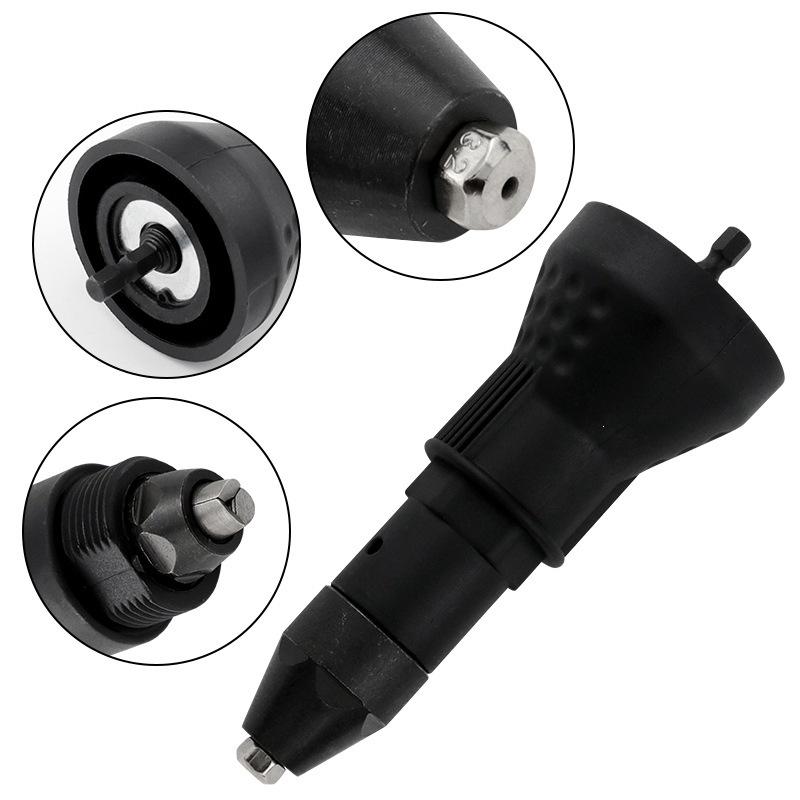 Electric Rivet Gun Adapter with Nut Gun and Riveting Mandrel for Drills
