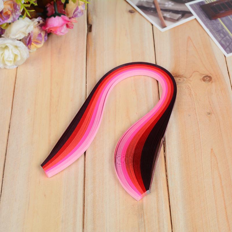 9-Color Gradient 5mm x 54cm Quilling Paper Strips - Handmade Quilling Materials