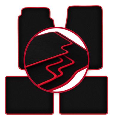 Velour Floor Mats with Red Edge For: Jeep Grand Cherokee XJ Off-road (1992-1998)