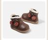 Stylish Baby Girls' Mid-Top Boots - 2025 Autumn/Winter Korean Princess Soft-Soled Cotton Footwear