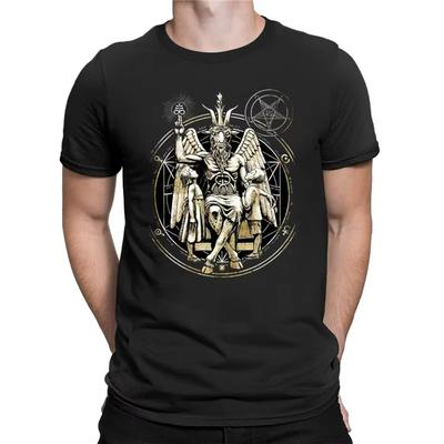 Satanic Devil Baphomet T-shirt Unisex Zomer Korte Mouw Cool Ademend Grafisch T-shirt Tops Harajuku Vintage Casual Streetwear