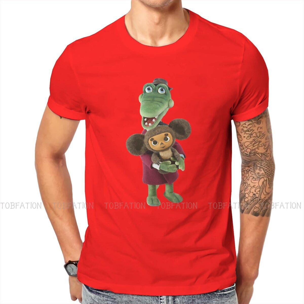ZX Cheburashka Soviet Russian Cartoon Gena Cheburashka Tshirt Top Graphic Men Fashion Summer Mens Clothing Cotton Harajuku T Shirt S