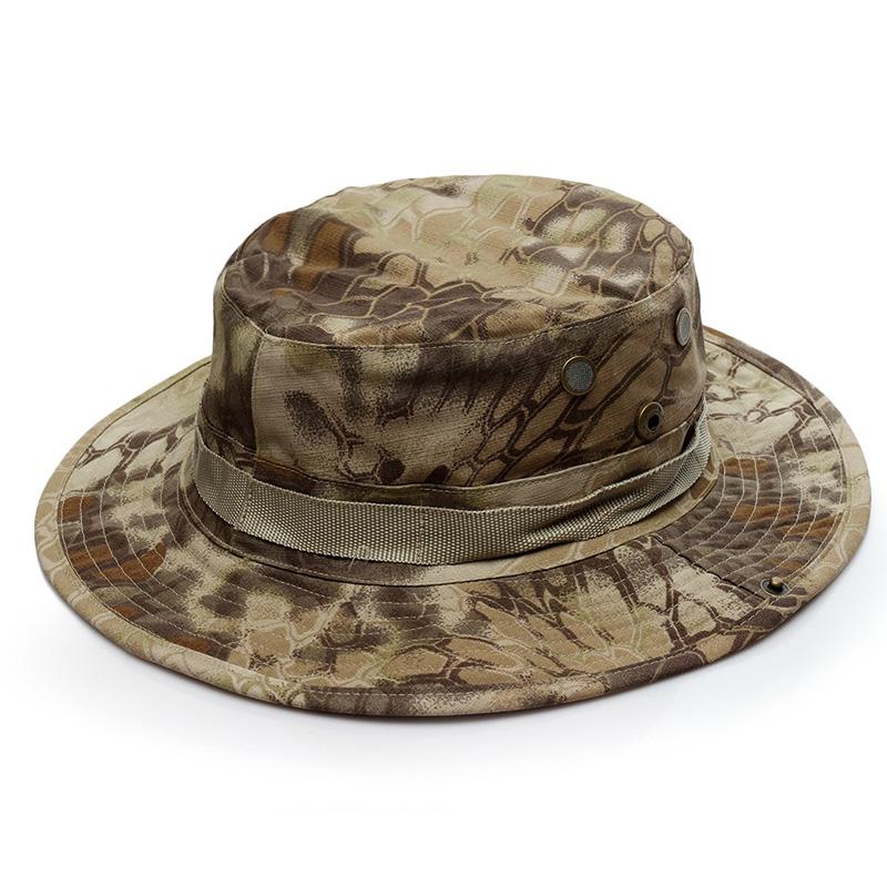 23 Farben Outdoor Bucket Hat Verdickter Boonie Hut Top Qualität Fischerhut Jagd Camping Kappen A0E056
