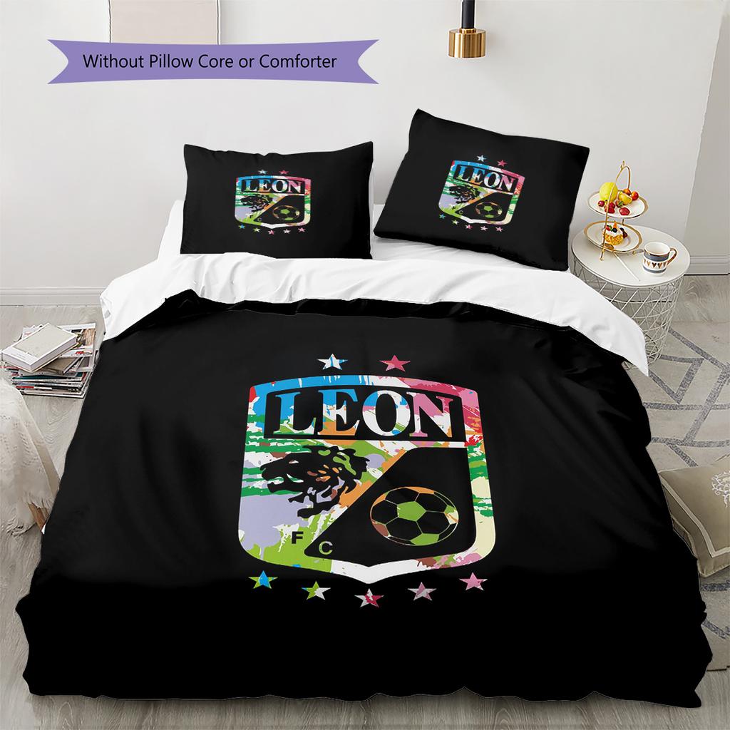 Club León Pattern Bedding Quilt Set Home Decoration Gift (1 * Duvet Cover + 2 * Pillowcase Without Core)
