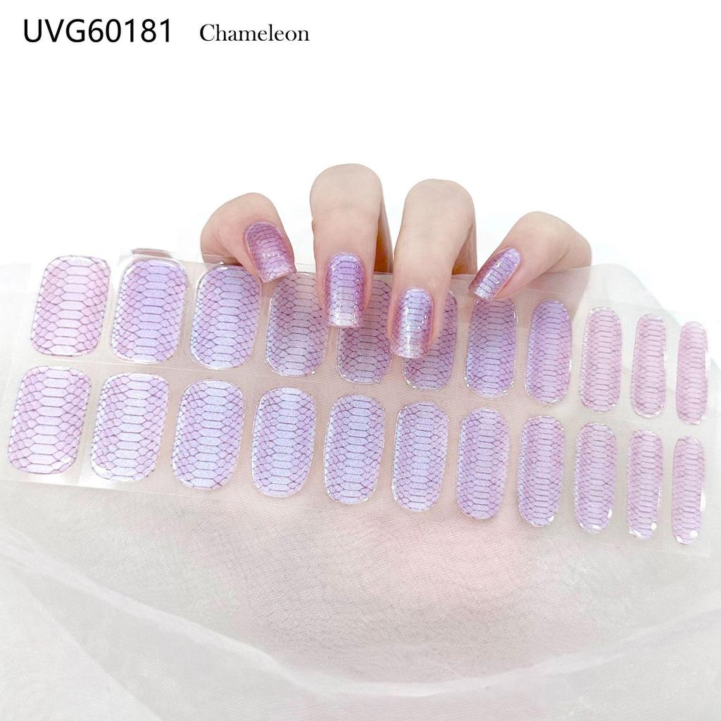 Transparent Nude UV Gel Nail Art Stickers: Semi-Cured, Semi-Baked Manicure Sheets