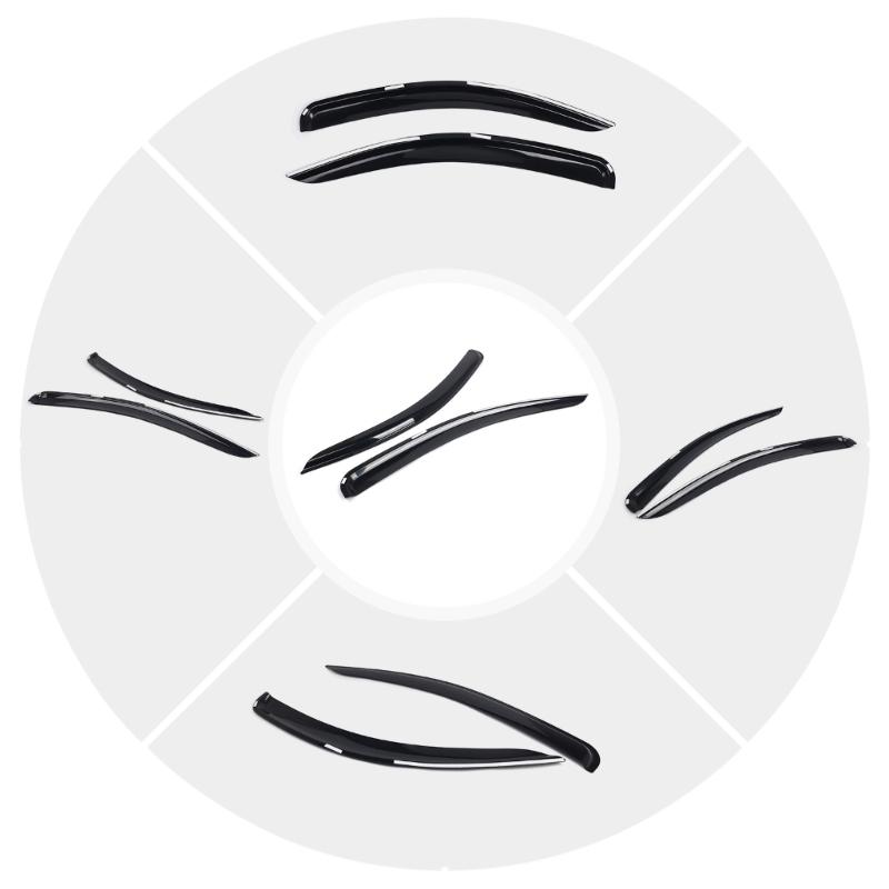 Replacement Accessories Side Window Wind Deflectors Mount Window Vent Visors Rain Guards Rain Shield Vent Shade