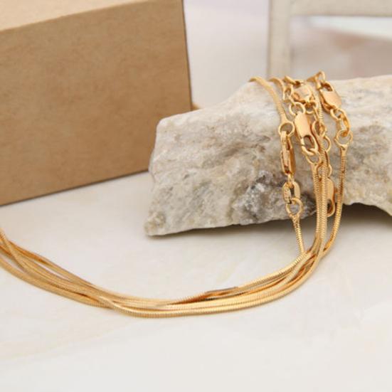 Fashion Men Women Gold Plated Long Snake Chain Necklace Party Club Jewelry Gift