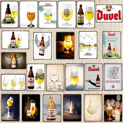 Cartello in Metallo Birra Belga Vintage Decorazione Cucina Bar Ristorante Man Cave xCM Arte Murale Retrò per Casa Stanza della Musica
