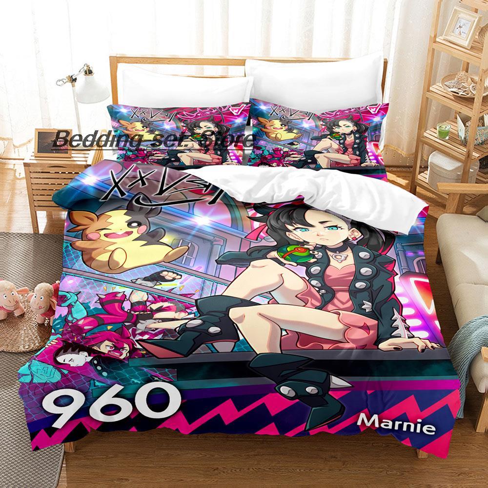 Marnie Bedding Set Single Twin Full Queen King Size Bed Set Aldult Kid Bedroom Duvetcover Sets 3D Print Anime Bed Sheet Set