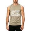 Men Sleeveless Tank Top Casual Muscle Shirt Workwear Printed Graphic Tee Lightweight Summer Fitness Apparel