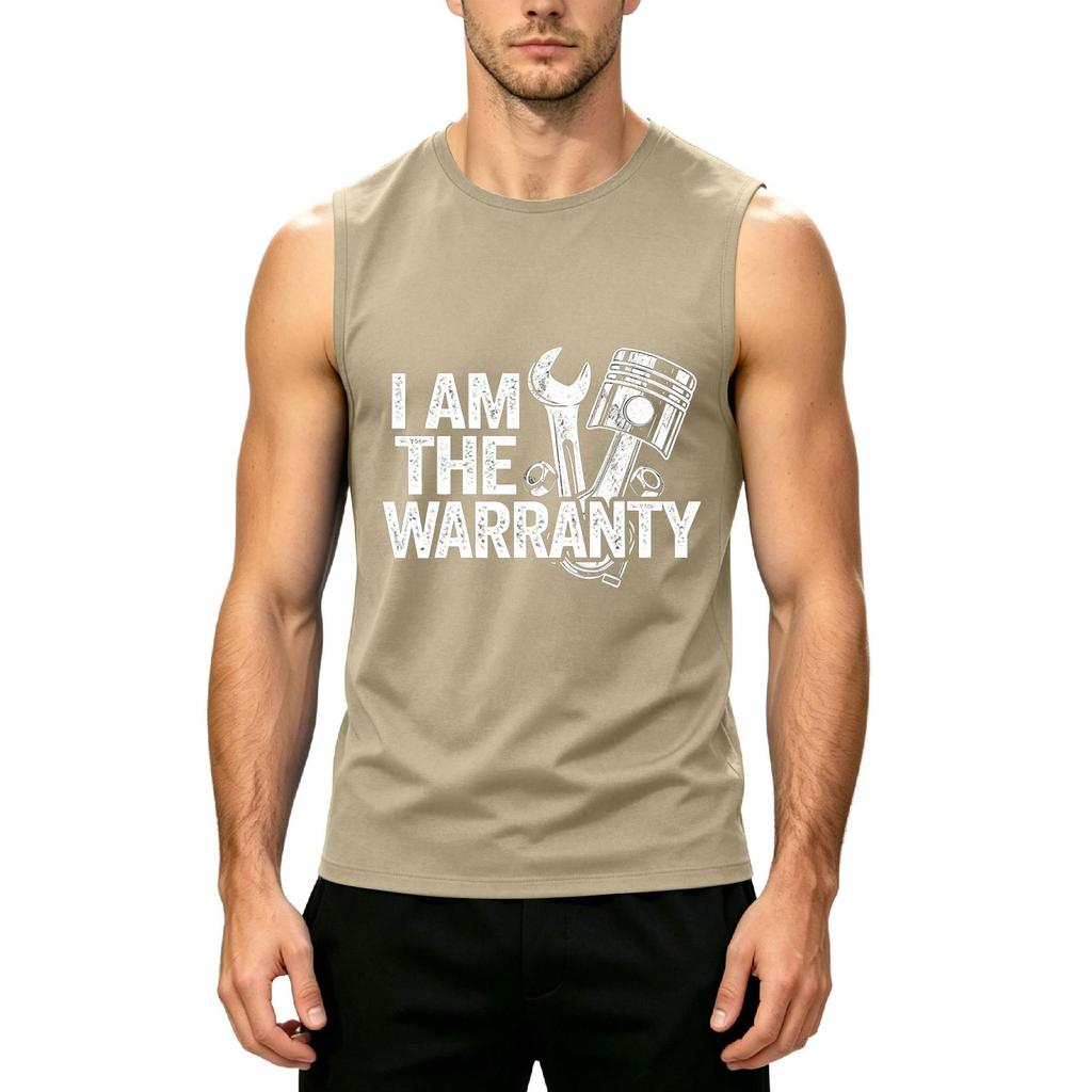 Men Sleeveless Tank Top Casual Muscle Shirt Workwear Printed Graphic Tee Lightweight Summer Fitness Apparel