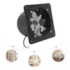 8/10 Inch Black Exhaust Fan,110V Cast Iron Rectangular Exhaust Fan Wall Mount with Backdraft Damper for Workshops,Basements