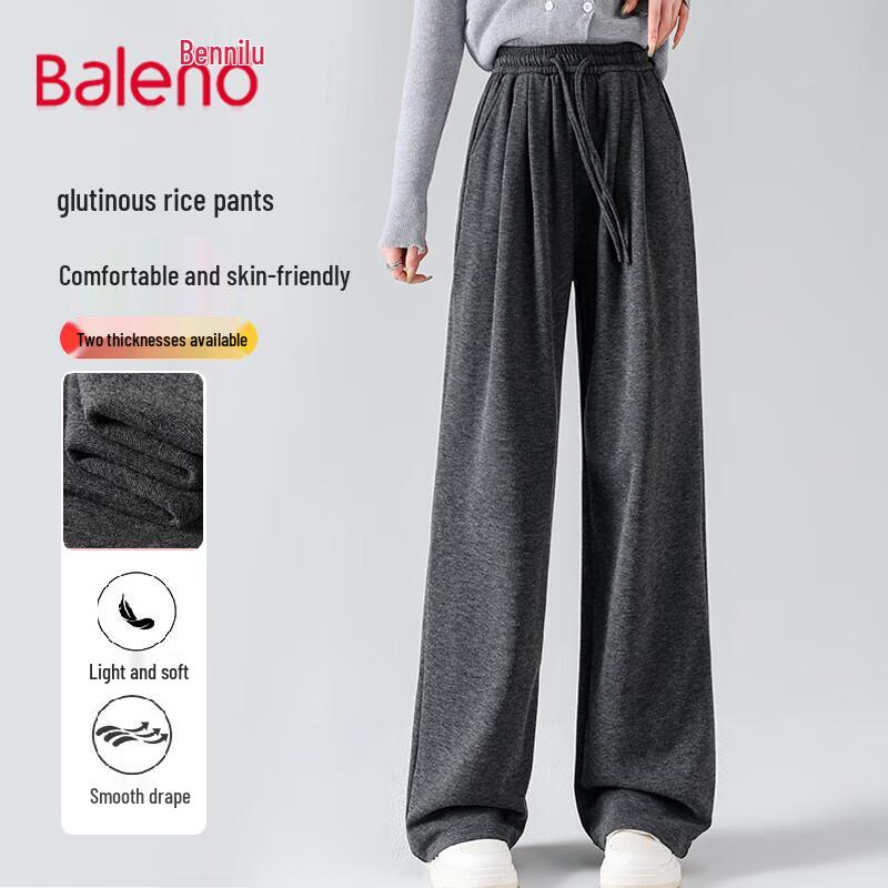 

Baleno Women s High-Waist Relaxed Wide-Leg Casual Pants M