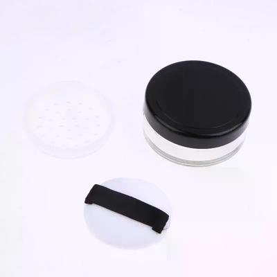 5g Portable Plastic Powder Box Empty Loose Powder Pot With Sieve Powder Puff Cosmetic Sifter Loose Jar Travel Makeup Container