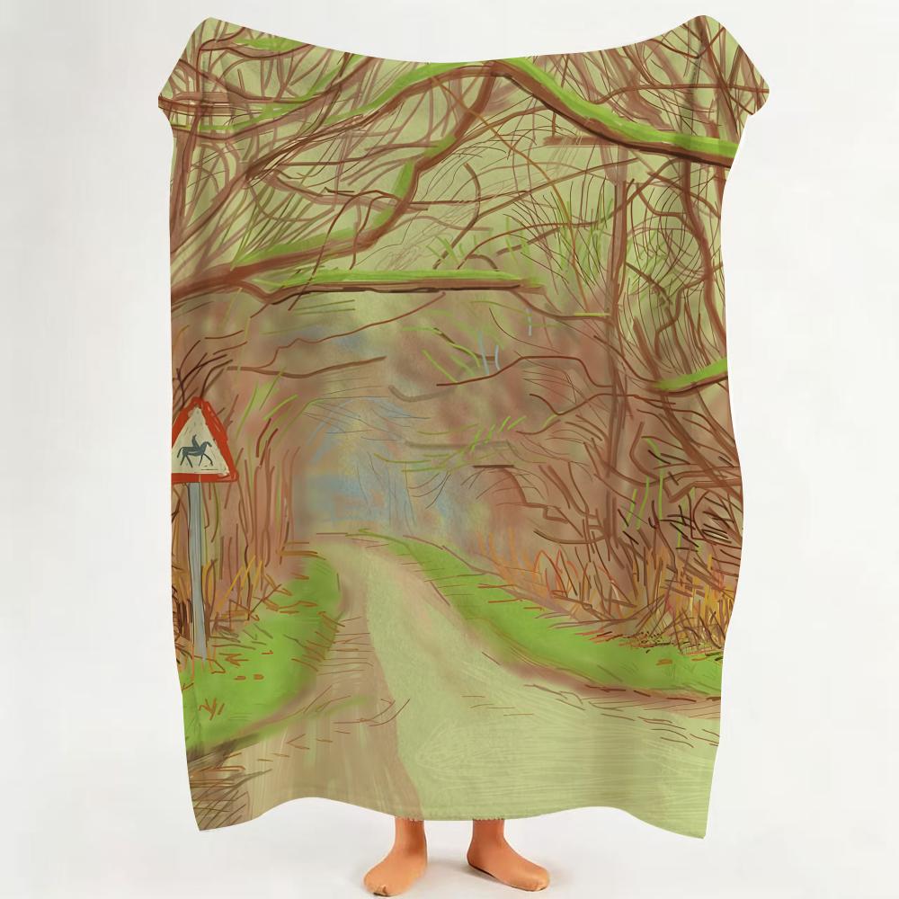 

Artist D David H HoCKney A Art P Prints Throw Flannel Throw Blanket Suitable for Sofa Living Room Bedroom 75cmx90cm