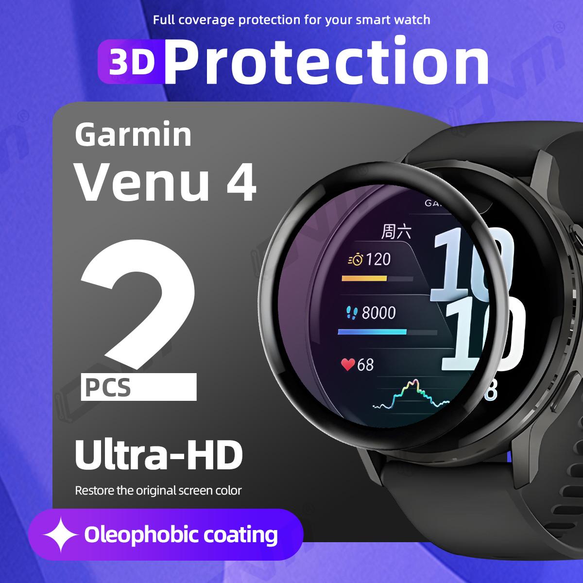

Защитная 3D-пленка для Garmin Venu 4 45 мм 41 мм, Защитное стекло для экрана, Полное покрытие, Защита от царапин для аксессуаров Venu4 (Не стекло) for Venu 4 45mm