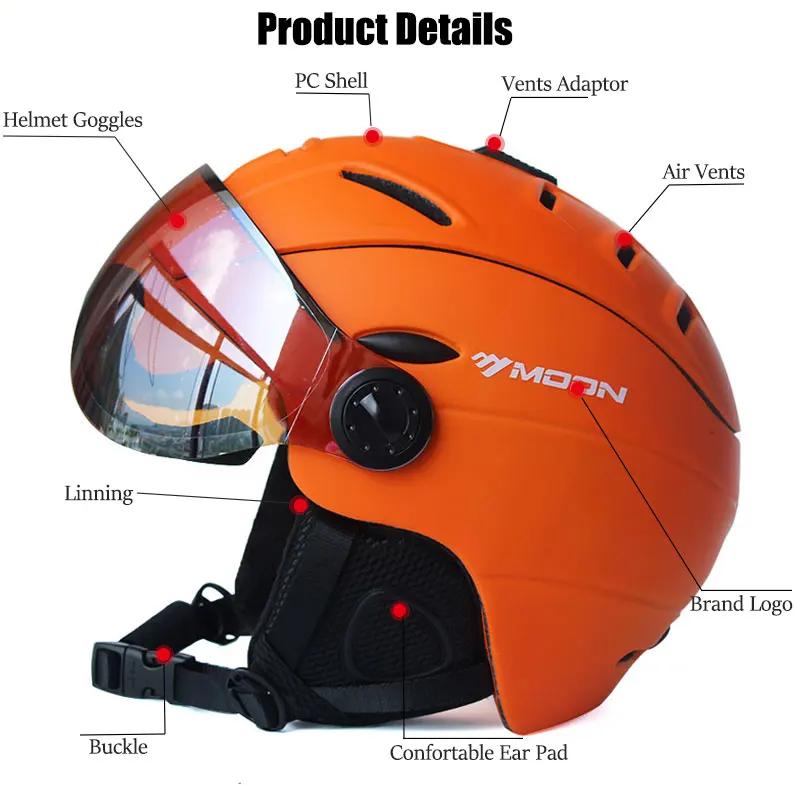 Professional Half-Covered Motorcycle Helmet with Goggles, Integrally Molded Sports Helmet , Suitable for Skiing  Outdoor Sport