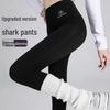 High Waist Tummy-Control Yoga & Cycling Pants - Elastic, Close-Fitting, Shark Design.