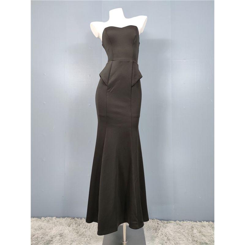 

Export Sexy Socialite Elegant Wrapped Chest Summer New Arrival Banquet Party Birthday Party Beautiful Atmosphere Dress Dress Elegant Black XL(11)