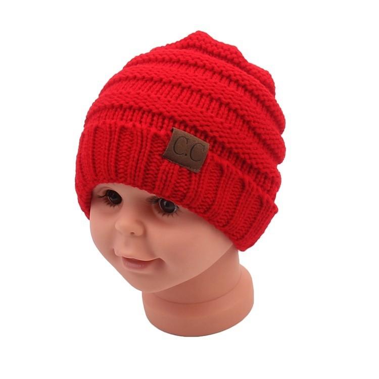 Trendy Kids Knitted Hat Soft Warm Yarn Beanie For Boys And Girls Winter Spring Fall