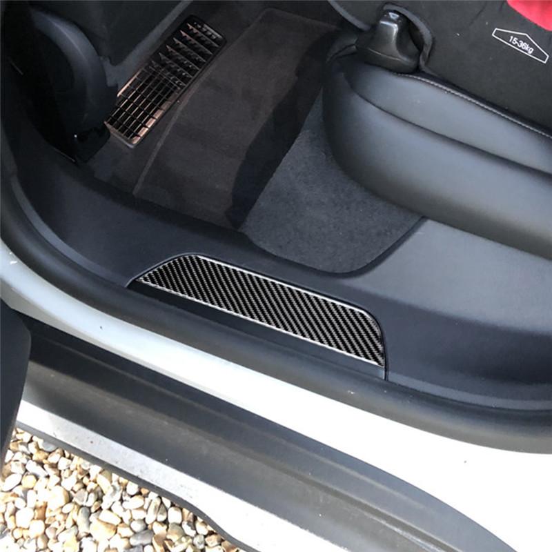 Black Car Interior Decoration Protection Carbon Fiber Sticker For Porsche Taycan 2019-2025 Auto Styling Accessories