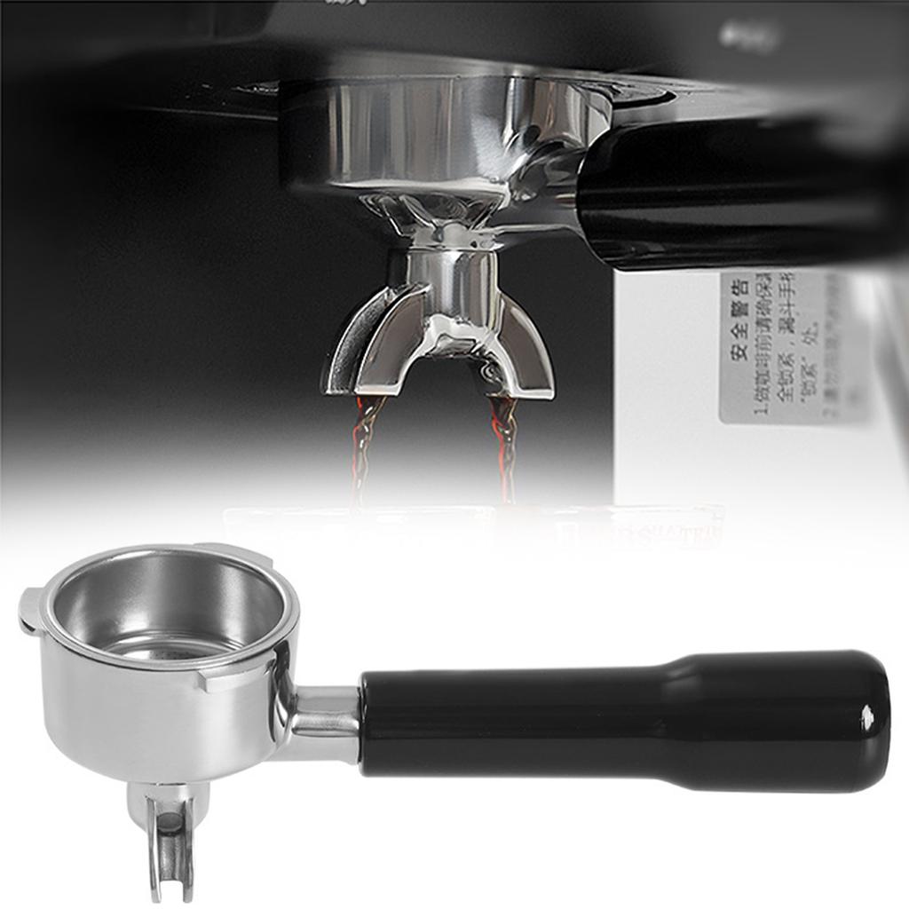 Stainless Steel Espresso Coffee Portafilter Filter Handle Coffee Machine Double Spout Bottomless Portable Coffee Filter