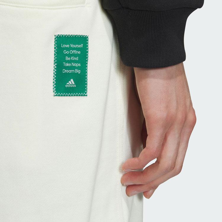 Adidas Heavy French Terry Pants Solid Color Logo Jogger Knit Sports Pants Men Bottoms Off-White IT3950