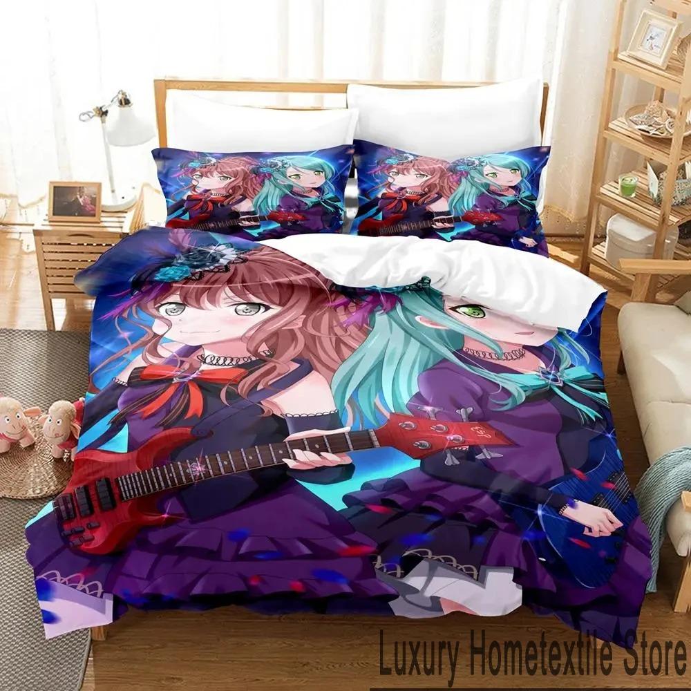 

3D Принт BanG Dream Аниме Девушки Группа Вечеринка Постельное Белье Мальчики Девочки Полуторный Двуспальный Кинг Сайз Пододеяльник Наволочка Кровать мальчики Взрослый 70x133cm 2pcs