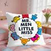Mr MMen Cute LLittle Miss Cushion Cover Square Short Plush Pillow Case Living Room Sofa Home Decor Funda X