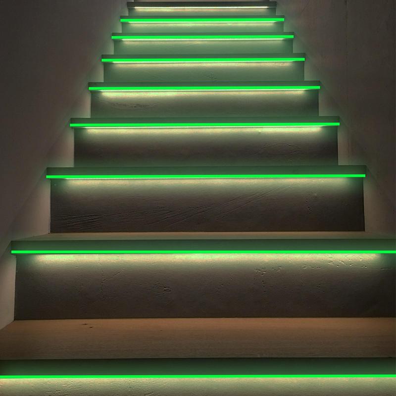 1 Roll Fluorescent Stickers Tape Green Luminous Tape Staircase Fire Warning Glow in the Dark Anti-collision Night Light Strip