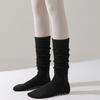 1 Pair Women Winter Yoga Socks Compression Yoga Socks Silicone Bottom Long-tube High Elasticity Wrapping Anti-slip Socks Warmth Stockings