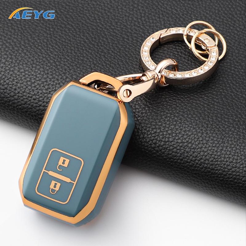 New Fashion Soft Tpu Car Key Case Cover Shell Fob For Suzuki Swift Wagon R Jimny Sierra Spacia Ertiga 2 Buttons Auto Accessories