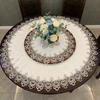 European Modern Fabric Lace Trim Hotel Restaurant Banquet Party Big Tablecloth Bedroom Balcony Small Round Table Cloth Tapete