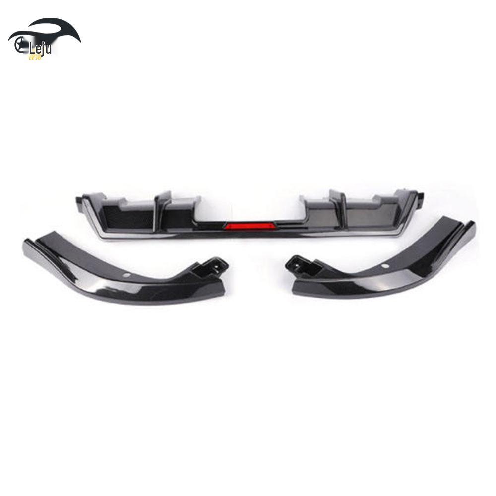 Universal Rear Diffuser with Lights for 2019-2020 Honda Civic (Three-Piece Kit)