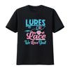 Lures or Lace We Love You Gender Reveal Party Baby Shower Womens T Shirt White Large Vintage Washed Breathable Fashion